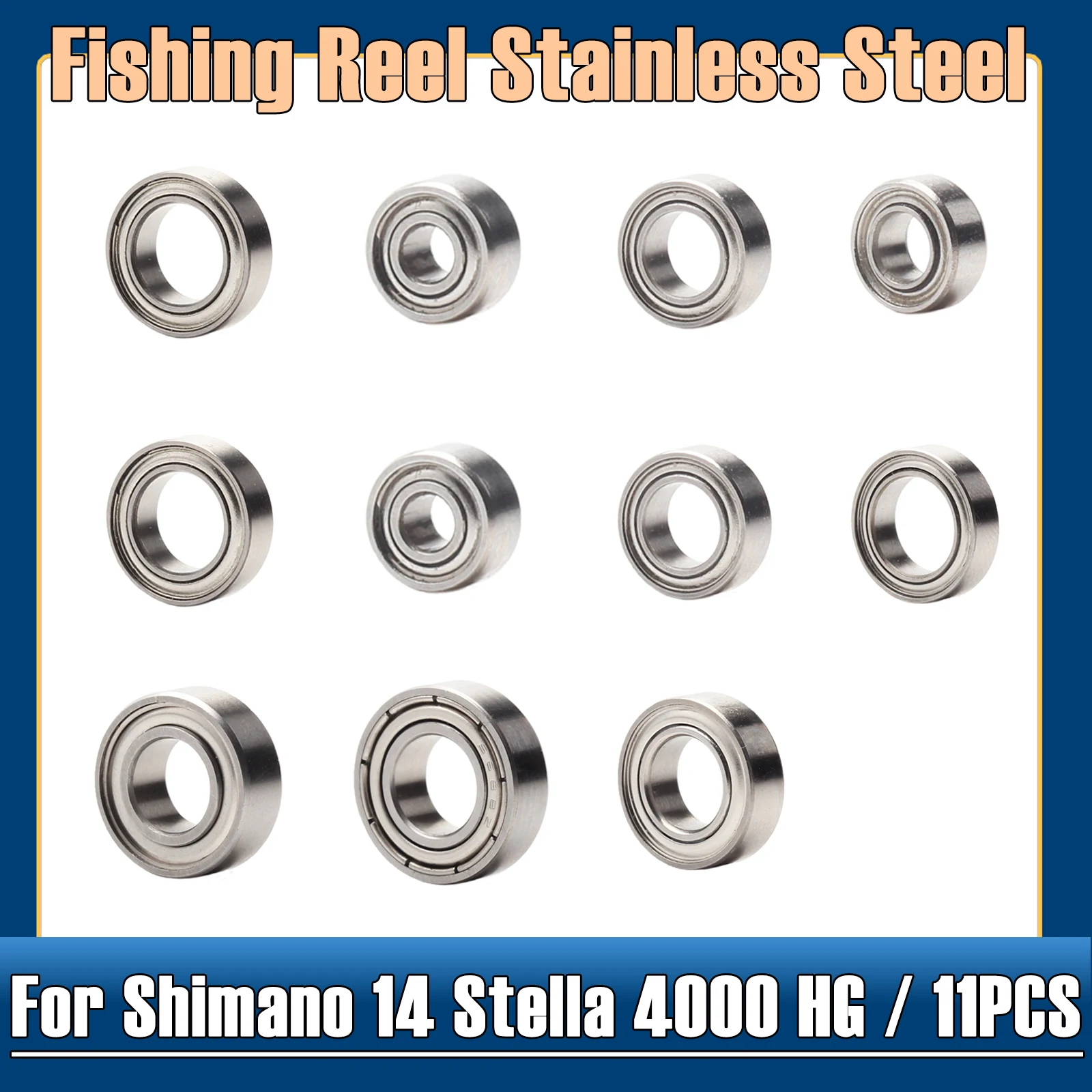 Fishing Reel Stainless Steel Ball Bearings Kit For Shimano 14 Stella