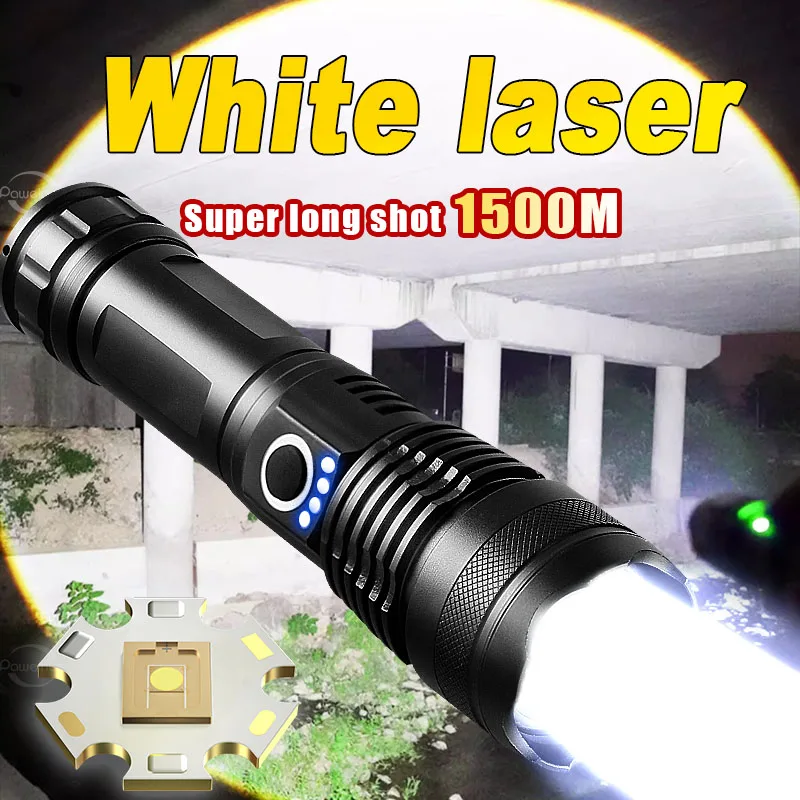High Power Led Flashlight Super Bright Long Range Torch Rechargeable Ultra Powerful Outdoor Tactical Hand Lamp Camping Lantern
