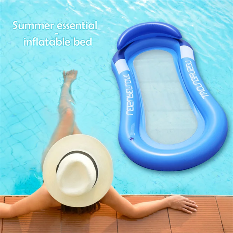 

Foldable Inflatable Floating Row Summer Pvc Water Hammock Swimming Pool Air Mattress Bed Beach Water Sports Lounger Chair