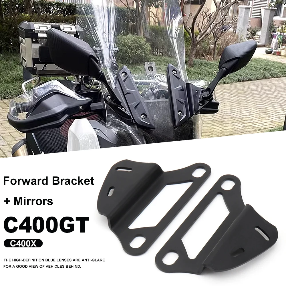 

New For BMW C400X C400 X c400x C400GT C 400GT c400gt Motorcycle Accessories Rearview Mirror Black Side Mirror Forward Bracket