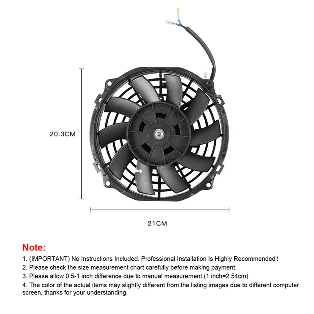 Jtron 30,5 cm (12 Zoll) Universal Elektrischer Kühler Lüfter