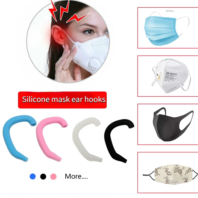 

10pcs Reusable Anti-stroke Silicone Mask Hook Extender Accessories for Children Ear Muffs Mask Lanyard Adult Earmuffs Hook 2023