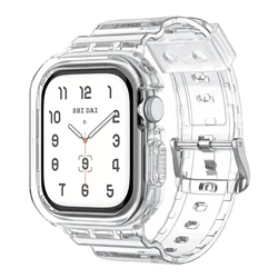 Crystal Clear Jelly Sport Band with Bumper Case for 42mm (Clear)
