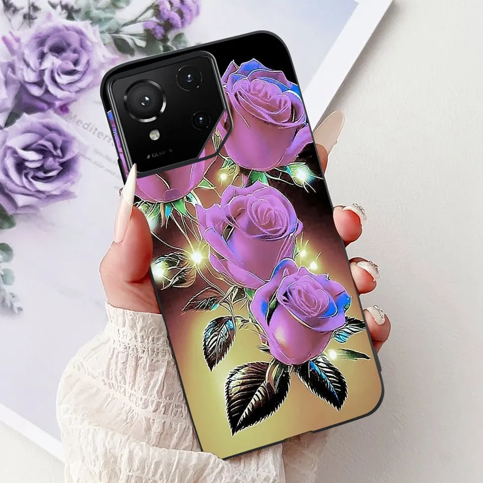 Luxury Cute Cat Silicone Shockproof Bumper Back Cover - Stylish Painted Design