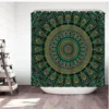 Waterproof Shower Curtain Mandala Flower Printed Bath Curtain Polyester Fabric Geometric Home Bath Decor Curtains With 12 Hooks 6