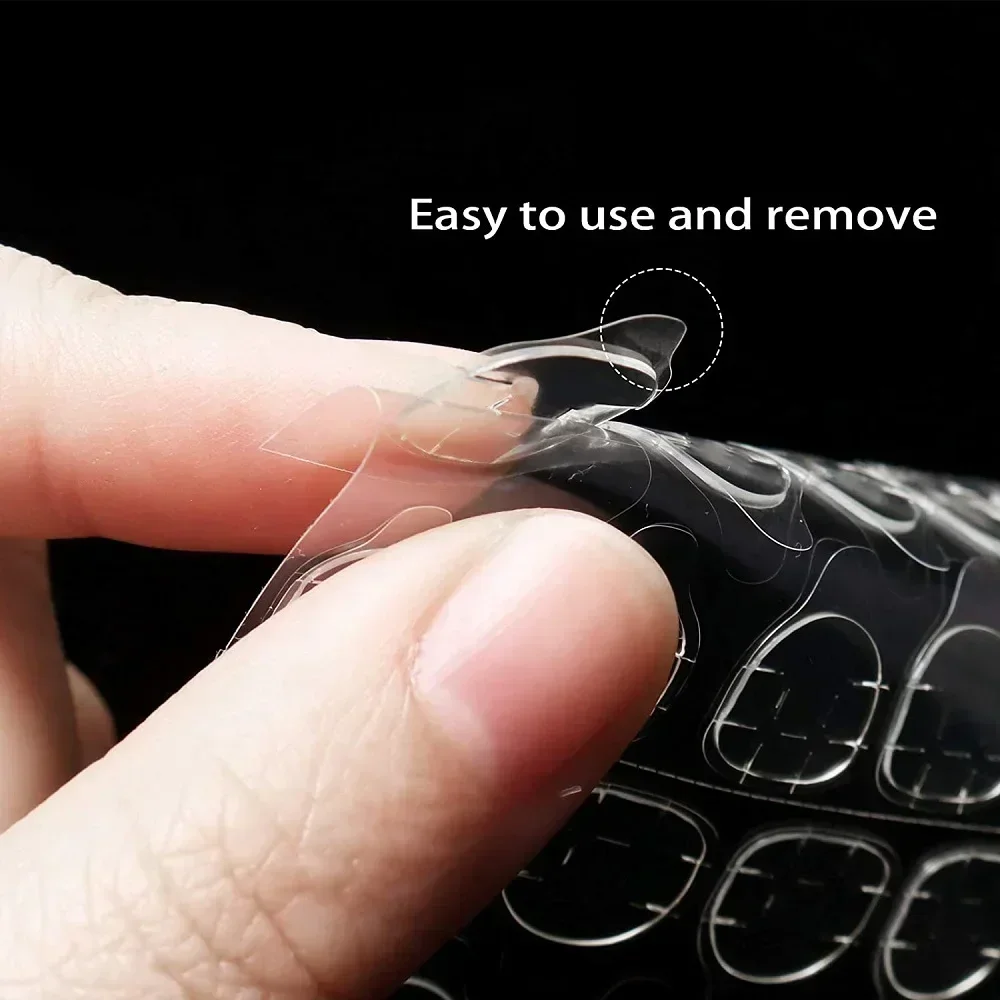 Nail Stickers Nail Art Tools 10/50/100 Sheets/30Pcs Transparent Double-Sided Nail Adhesive Stickers Waterproof False Nail Glue Sticker Jelly Tips Tools