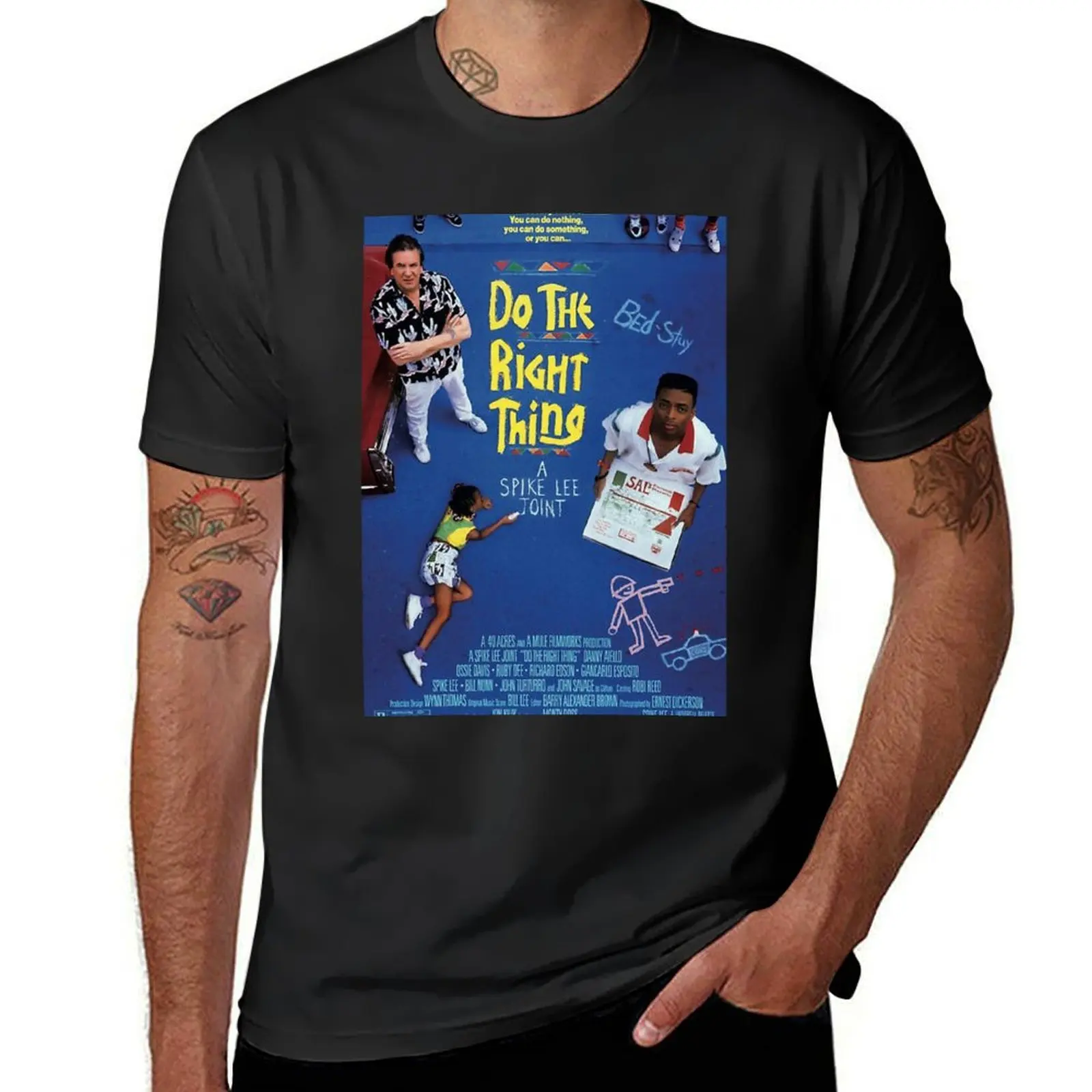 

BLUE THE RIGHT THING POSTER T-Shirt oversized tops aesthetic clothes workout shirts for men