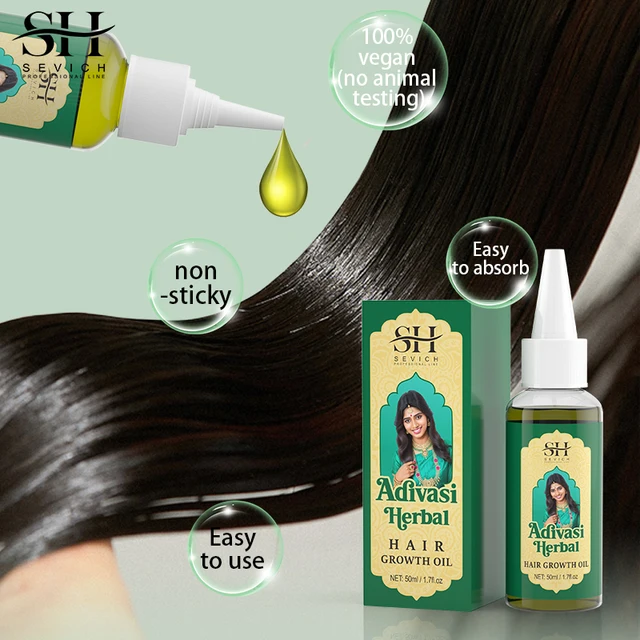 Ayurvedic Hair Growth Oil India Adivasi herbal Hair Growth Oils Anti Hair Loss Fast Regrowth Thicken Serum Hair Growth Products - Image 4