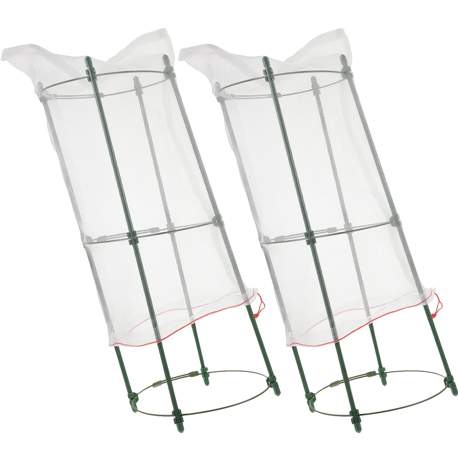 

2 Sets Seedling Protection Cage Plant Cages Tomato Growing Garden Support Stake Climbing Stand Nylon Trellis with Mesh Bag
