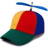 Bamboo Dragonfly Rainbow Sun Cap Funny Adventure Dad Hat Snapback Hat Helicopter Propeller Design for Kids Boys Girls Adult 1
