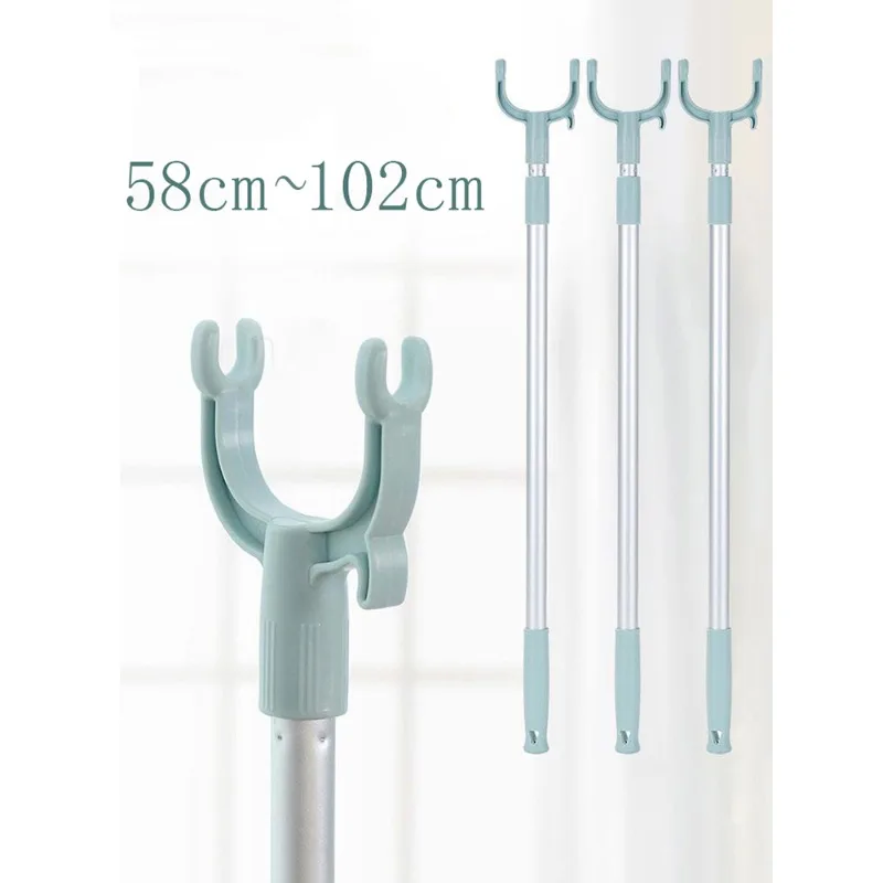 Balcony fork pole the hangers for clothes pole retractable pole drying pole fork dress stick space saving clothing rack