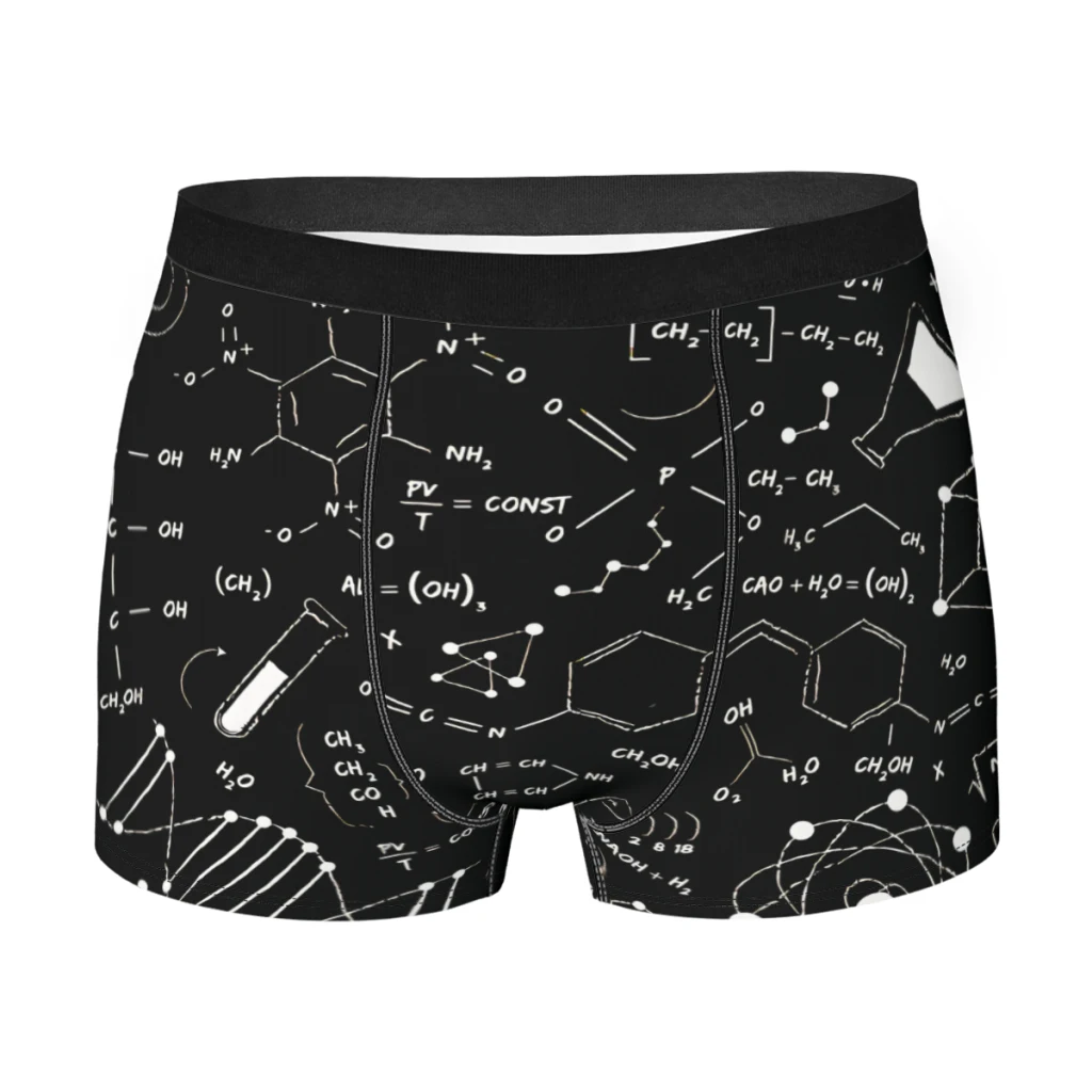 

Science Black Board Chemistry Pattern Underpants Cotton Panties Man Underwear Ventilate Shorts Boxer Briefs