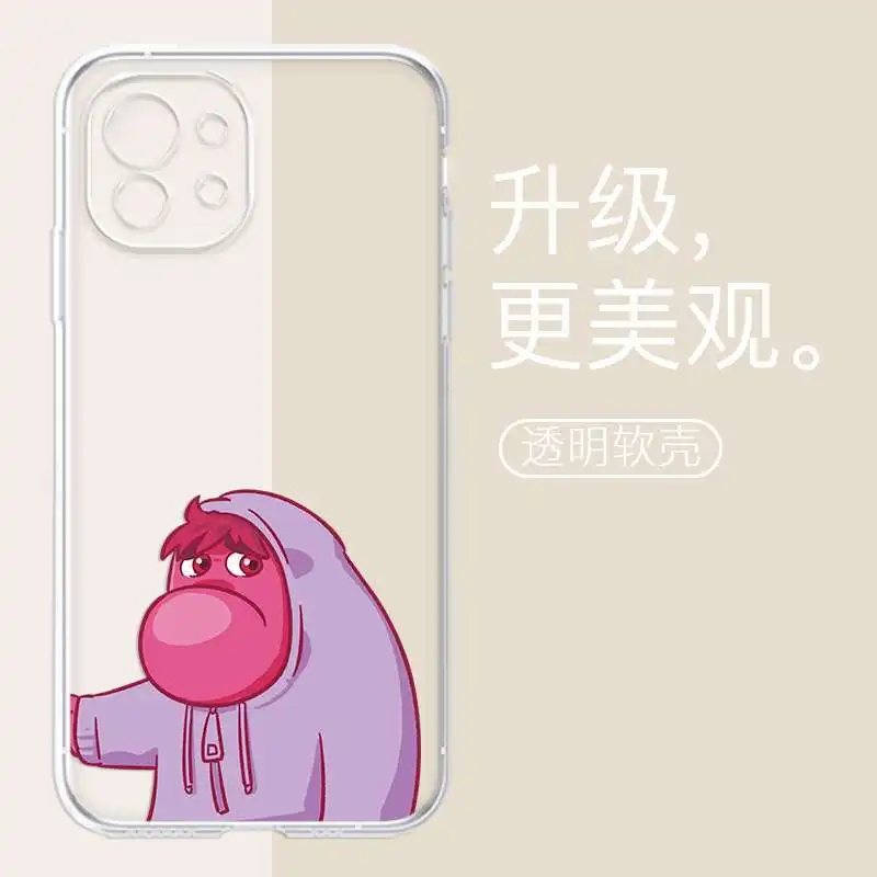 Funda de teléfono de dibujos animados de Disney para niñas, carcasa protectora transparente con dibujos animados de Inside Out 2, iPhone 15, ansiedad, Envy, 14, 13 Plus, Pro Max