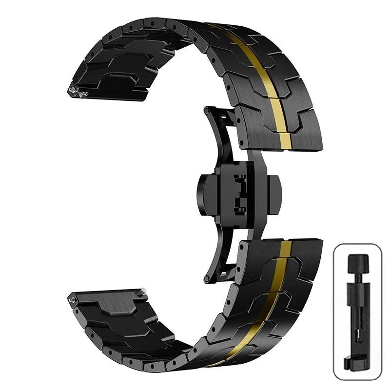 Premium Metal Business Bracelet Watchband, 20mm/22mm Strap