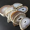 6pcs Natural white agate slice Grey agate stone slices 6