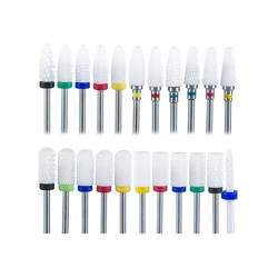 Milling Cutter for Manicure Ceramic Nail Drill Bit for Electric Dill Manicure Machine Mill Cutters for Removing Nail Gel Polish