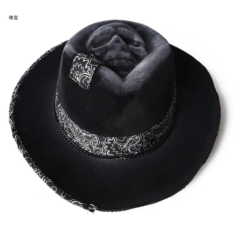 X5QE Handmade Skull Cowboy Hat Unique and Trendy Headpiece for Cosplay Masquerade Spooky Skull Cowboy Hat Party Celebrations