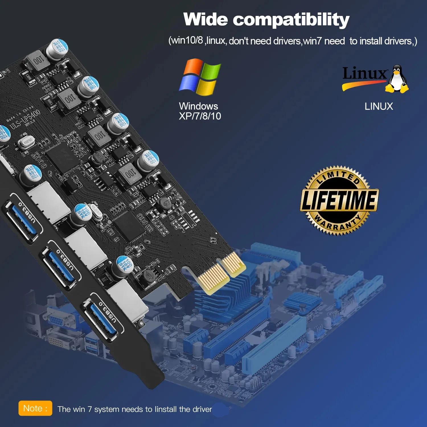 Sd0d62151de45488ca7ffb590402f75eca 5Gbps USB 3.2 Gen1 USBC PCIE Card Hub USB 3.0 PCI Express Board PCI-E USB3.0 Adapter Multiplier USB3 3.1 Controller Add on Card Mallzona
