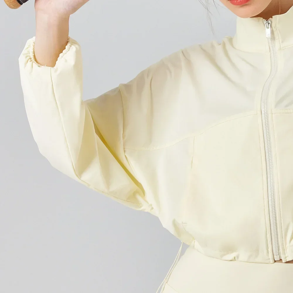 UV-Protective Tennis Jacket UPF 50+ Women Cool Feel Loose-Fit Sports and Fitness Jogging Top sports jacket
