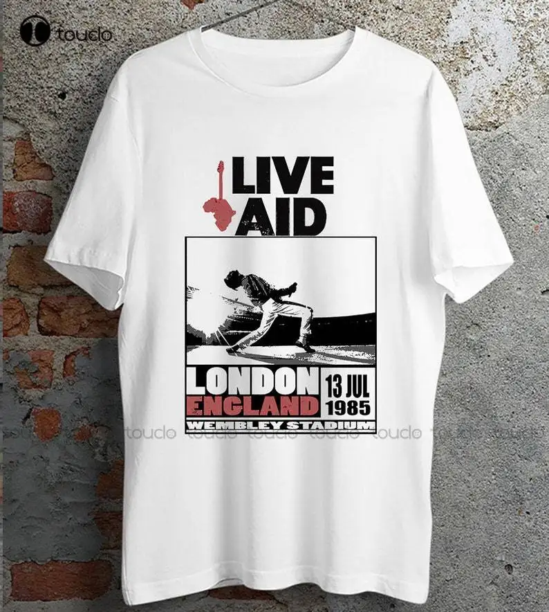 Live Aid Wembley T Shirt Poster Concert Regalo Ideale Regalo Tee Stampa Digitale Tee Shirts Funny Art Streetwear Cartoon Tee