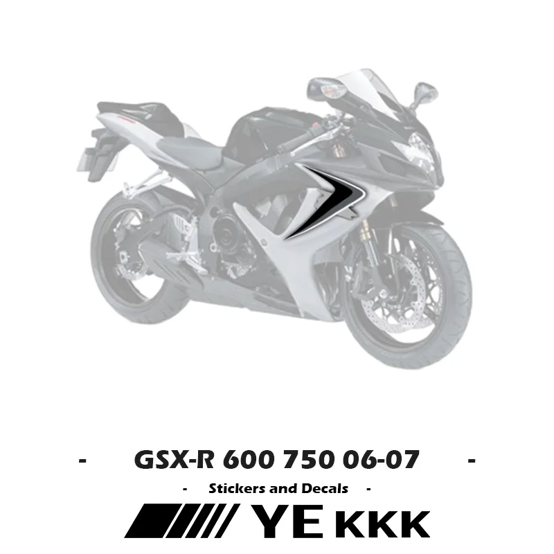 OEM Replica Full Vehicle Fairing Shell Sticker Decal Metal Color For Suzuki GSX-R600 GSX-R750 K6 2006 2007