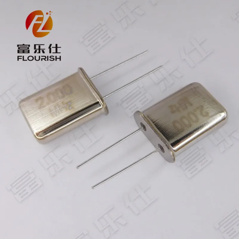 10PCS HC-49U (49U) 2p 2.000mhz 2m 제조업체 직접 인라인 패시브 수정 공진기