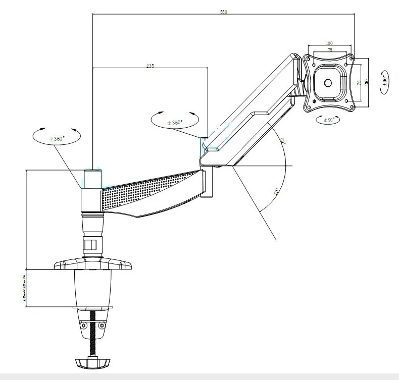 10-27 &360  ü ȸ ÷  Ȧ ũž Ŭ LCD TV Ʈ 귡Ŷ  20  80cm  MD5211