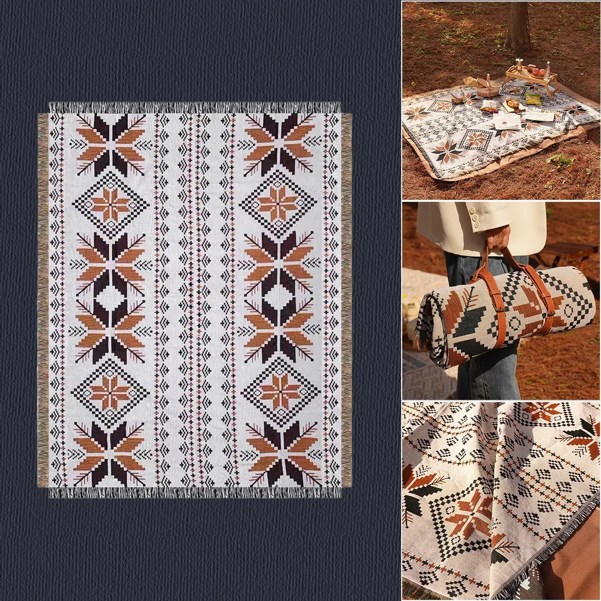 Ins Style Picnic Mat Thickened Picnic Cloth Outdoor Camping Tent Floor Mat Spring Trip Camping Equipment camping mat picnic mat
