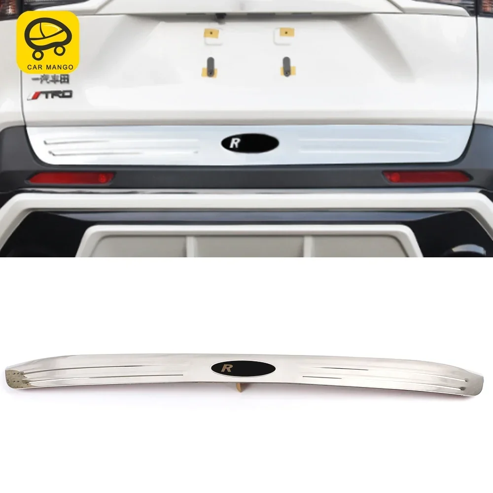 

CarManGo for Toyota Rav4 XA50 2019-2023 Car Rear Trunk Door Tailgate Decor Cover Trim Frame Sticker Chrome Exterior Accessories