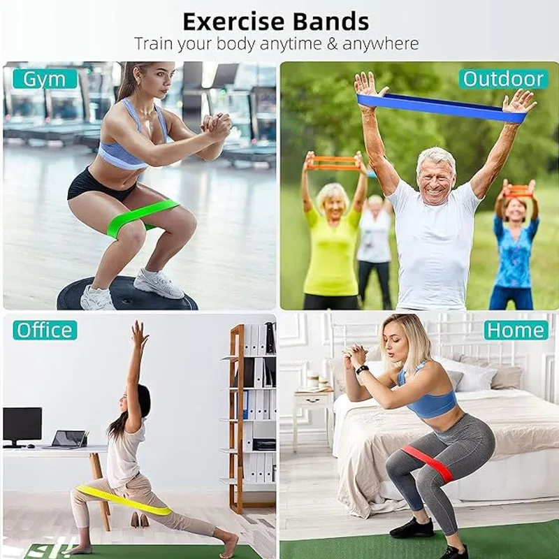 Resistance band exercise loops resistance loop exercise band for home fitness stretching strength training buttock physical therapy elastic band