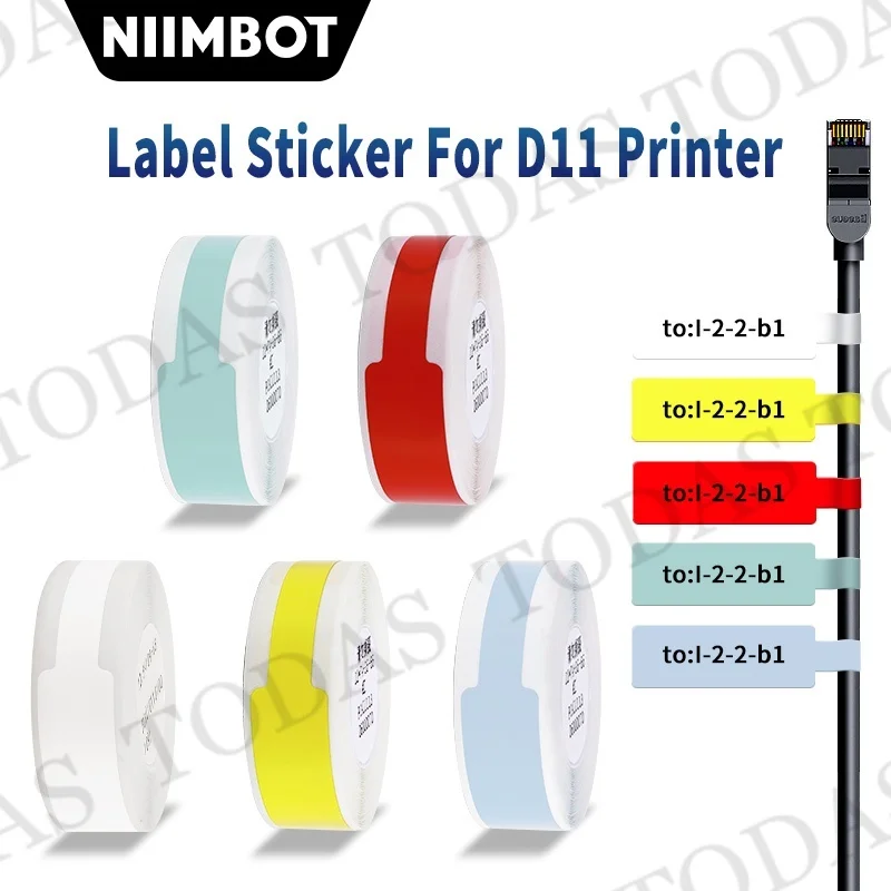 Niimbot D101 D11 D110 Cable Tag Label Printing Paper Name Sticker