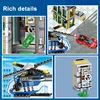 655Pcs City Police Catch Bank Robber Sets Building Blocks SWAT Vehicle Helicopter Policeman Thieves Figures Bricks Toys Children 3