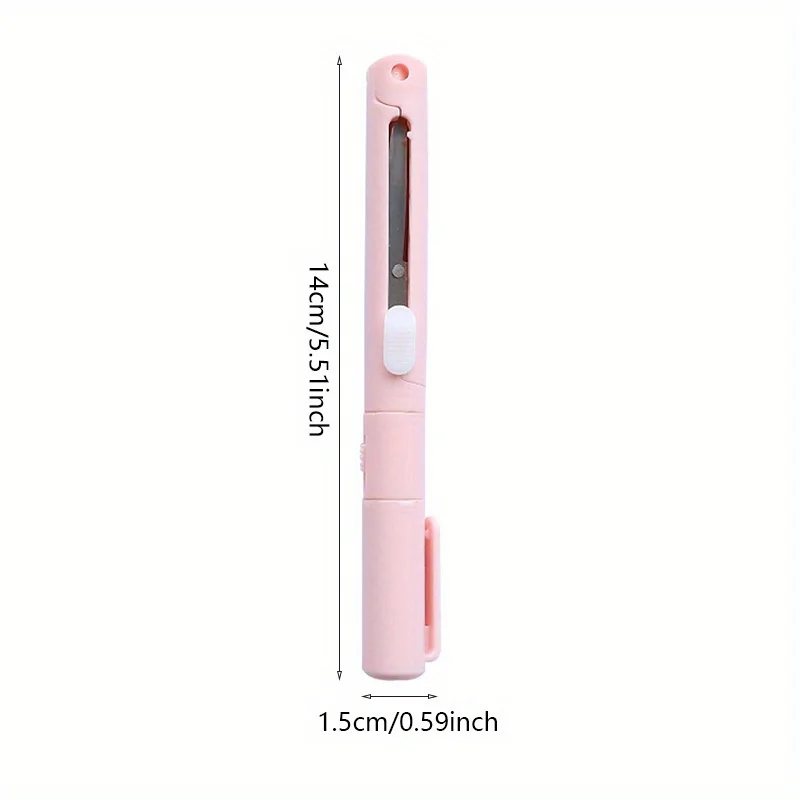 Forbici pieghevoli multifunzione 2 in 1 con coltello a penna - immagine 3
