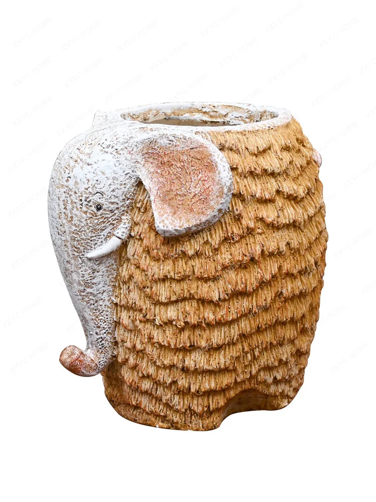 

Elephant Flowerpot Decoration Creative Flowerpot Outdoor Garden Landscape Sculpture Garden Garden Lawn Decoration