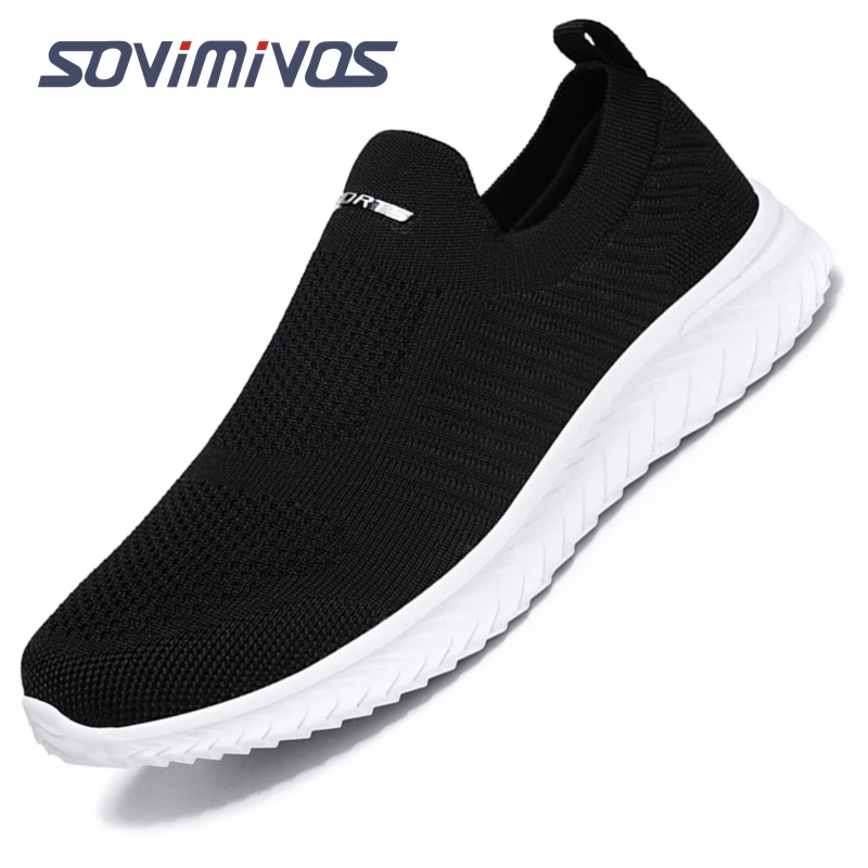 

Men Casual Sport Shoes Light Sneakers White Outdoor Breathable Mesh Black Running Shoes Athletic Jogging Tennis Shoes