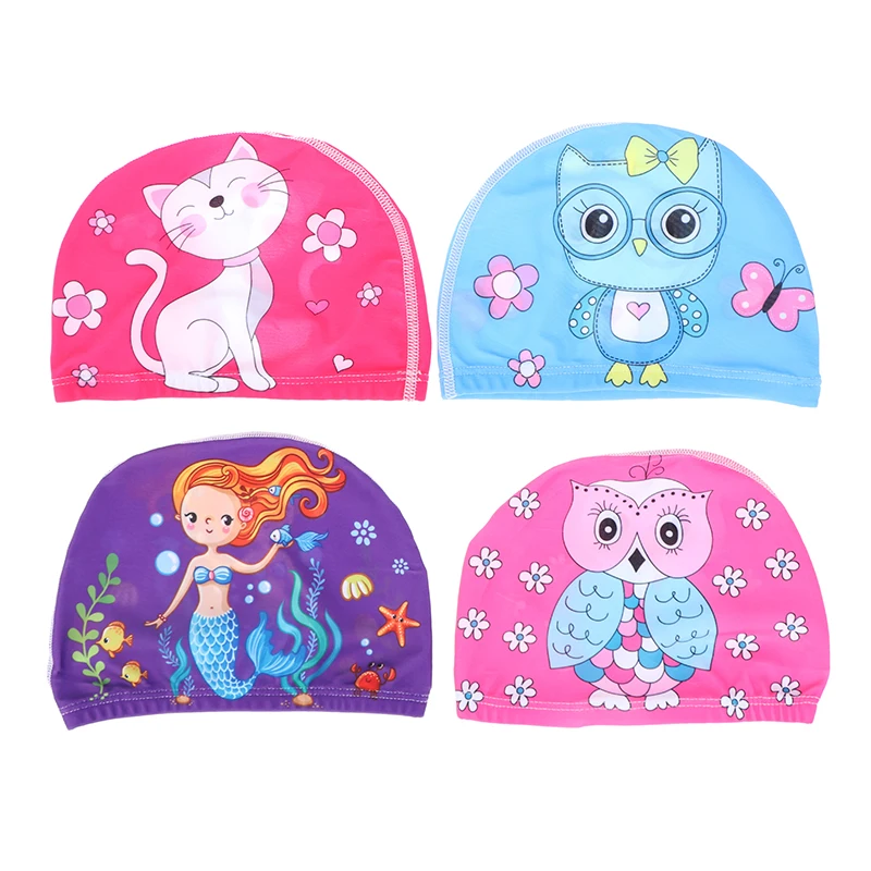

2-5Years Boys and Girls Swimming Caps Kids Beach Swim Hats Cartoon Swimming Caps
