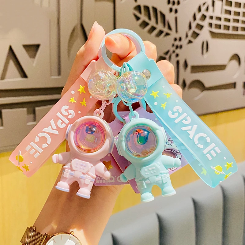 New Creative Space Astronaut Keyring Sunset Projector Light Keychain