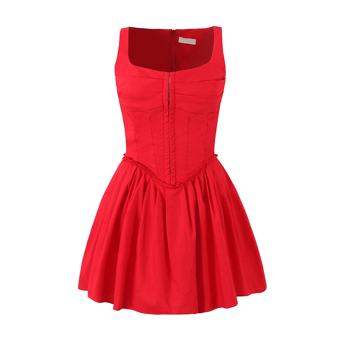 【関税込み】ETERNE レッド Carrie ミニワンピース hun-5612_2.jpg