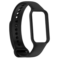 Redmi Smart Band 2 Full Cover Protective Kit - PC Case with Tempered Film and Strap for Redmi Smart Band 2 (Black Strap)