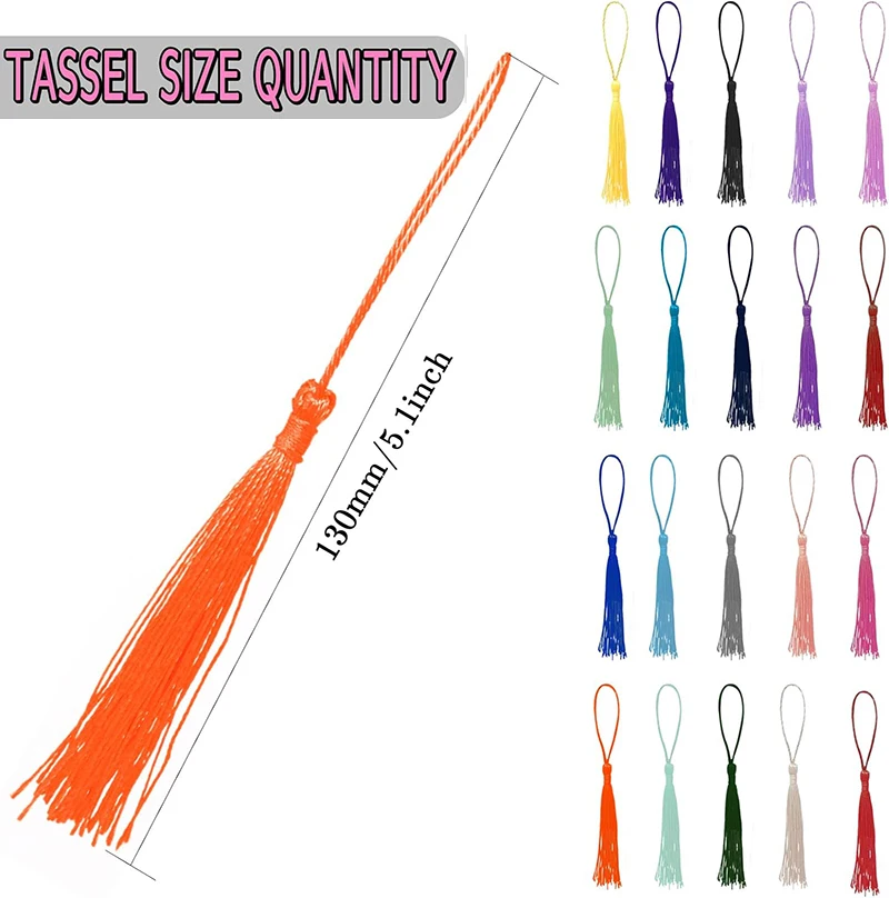 Mini Tassels Bookmark Tassels Tassel Accessories Tassel Decoration 32Pcs Mini Tassel Set 13 Cm Silk Tassels Bookmarks Tassels Handmade Pendants for Jewellery Making DIY Craft Accessories