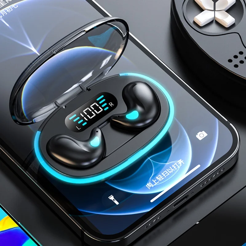 X55 Sleeping Earbuds Wireless Mini Headphones For Work TWS Bluetooth Earphone Stereo Hidden Headsets with Mic HD Call Waterproof