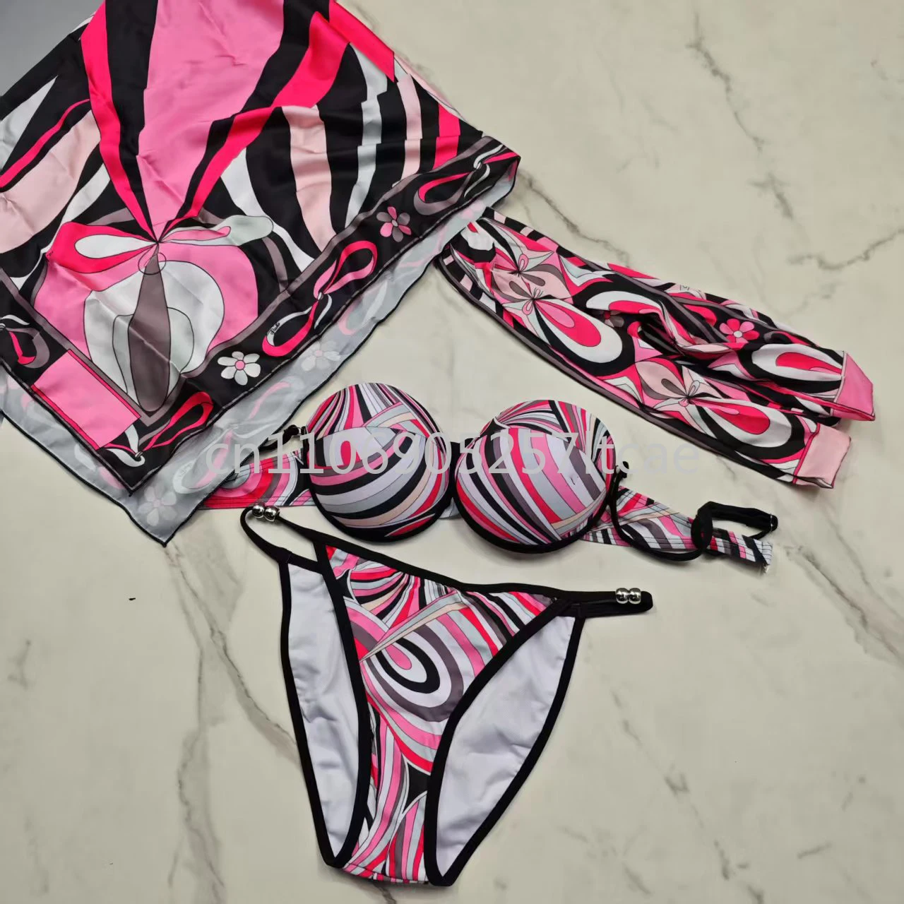 ribbon scarf swimsui