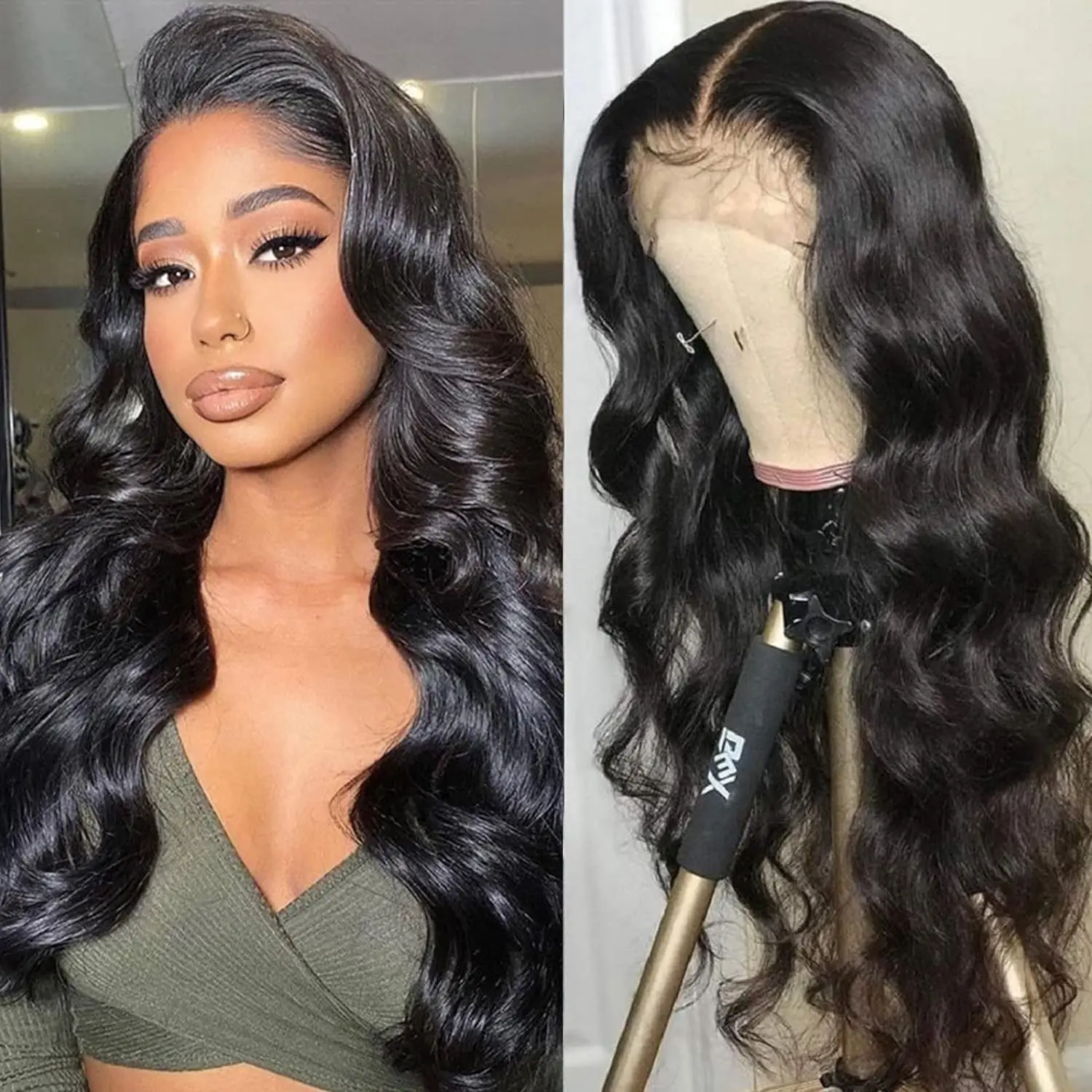 

4x4 Body Wave Transparent Lace Front Vietnamese Human Hair Wig 30 32 Inch 5x5 Lace Frontal Nature Wig For Black Women