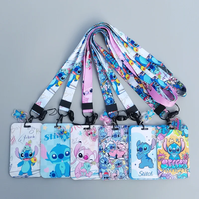 

Stitch Cartoon Hard Bus Push Card Sleeve Heat Transfer Student Campus Catalan Lanyard Worker Brand Rice Steedy Card Holder