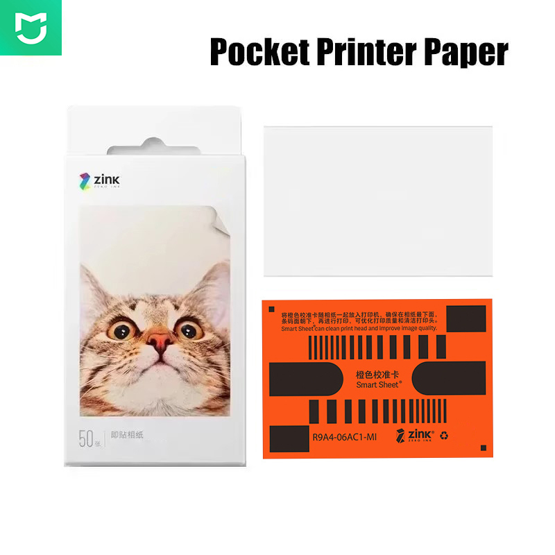 Original MIJIA 3-inch ZINK Pocket Paper Self-adhesive Photo Print Sheets For Xiaomi Mini Pocket Photo Printer/Pocket Printer 1S