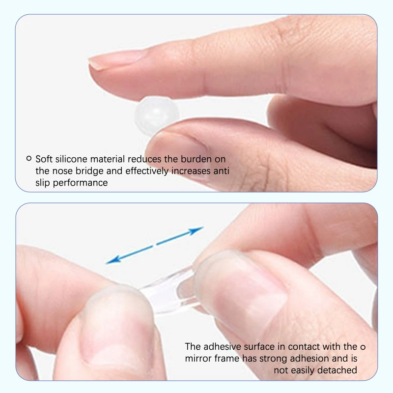 자가 접착식 투명 소프트 실리콘 에어 쿠션 코 패드 미끄럼 방지 투명 안경 코 지지대