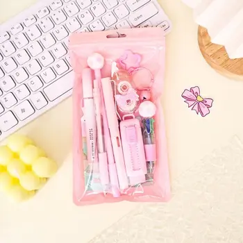 Set di Cancelleria Scolastica a Tema Cartoni Animati, Kit Regalo per Studenti con 6 Penne Colorate di Grande Capacità, Pennarelli per Libri, Confezione Regalo Educativa