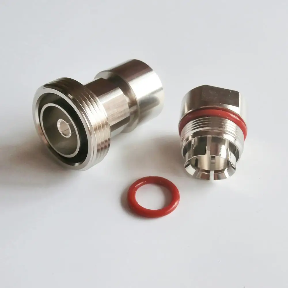 

7/16 L29 DIN Female Plug clamp 1/2" Cable Coaxial With Corrugated Brass RF Adapters Connector For Test