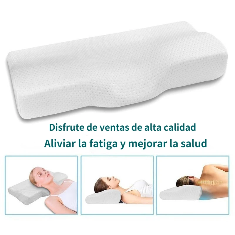 Almohada ortopédica de espuma viscoelástica, protección para el cuello, almohadas de rebote lento, almohada Cervical de salud en forma de mariposa, envío directo - AliExpress