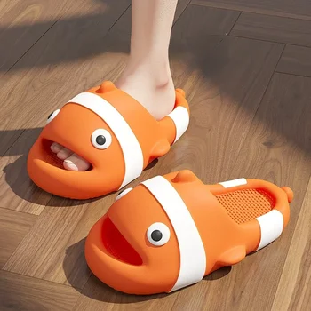 Cute Clownfish Slippers Men Women House fish Shoes Platform Soft EVA Indoor Outdoor Summer Beach Slides Anti Slip Funny Footwear 1